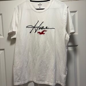 Hollister White Short Sleeve Tee Classic Style
